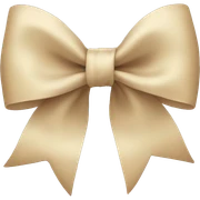 beige bow sticker
