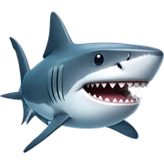 Shark with a top hat sticker