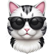 Cat with sunglasses sticker