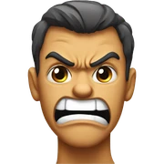 Angry face sticker
