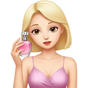 girl putting on perfume  sticker