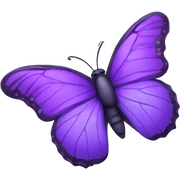 purple butterfly sticker