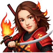 Fire-Wielding Samurai sticker
