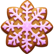 Pink snowflake cookie sticker