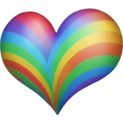 Rainbow heart sticker