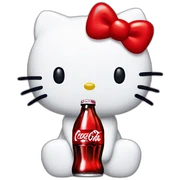 Coca cola hello kitty sticker