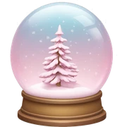 Pastel pink snow globe sticker