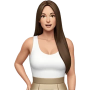 confident girl with brown hair sticker