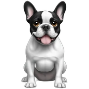 French-bulldog-Black and white sticker