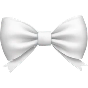 White bow on white bow sticker