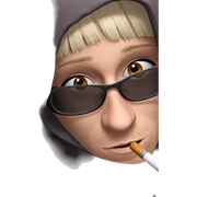 cool girl with cigarette sticker