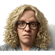 blonde boy in glasses portrait sticker