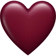 burgundy heart sticker