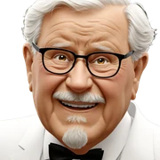 old man in bowtie portrait sticker