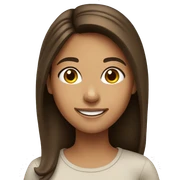 Tan Brunette girl smiling sticker