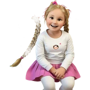 smiling girl in skirt sticker