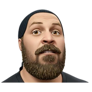male portrait with beard sticker