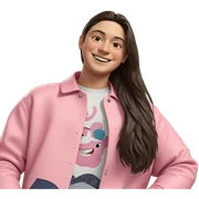 smiling boy in pink jacket sticker