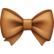 Brown bow  sticker