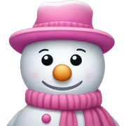Pink Snowman sticker