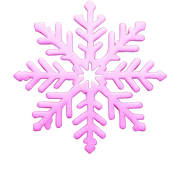 Pink snowflake sticker