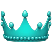 turquoise blue crown  sticker