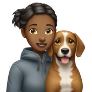 Girl with dog sticker