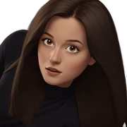 brown haired girl portrait sticker