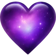 purple cosmic galaxy heart sticker
