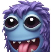Kissing monster sticker