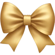 golden beige bow sticker