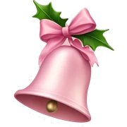 Light pink Christmas bells sticker