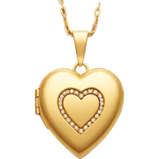 gold heart locket on necklace sticker