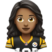 Brunette steelers fan sticker