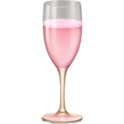 pink champagne glass sticker