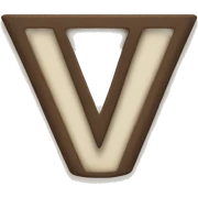 Letter V sticker
