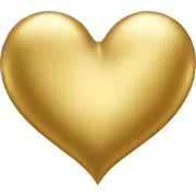 Gold heart sticker