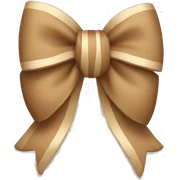 Light Brown bow  sticker