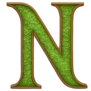 Letter N sticker
