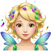 Beautiful Birthday Confetti fairy sticker