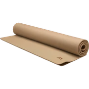 beige half rolled out yoga mat sticker