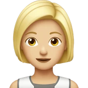 blonde girl with short hair sticker