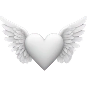 heart with angel wings sticker