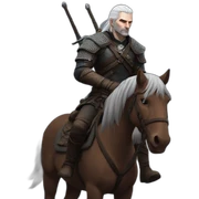 geralt on his horse sticker