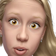 blonde girl with elegant earrings sticker