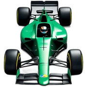 Aston Martin green formula 1 car sticker