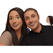 smiling group of friends indoors sticker