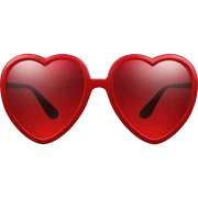 Red heart sunglasses sticker