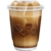 Starbuck ice coffee with ice cubes sticker