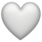 white heart sticker